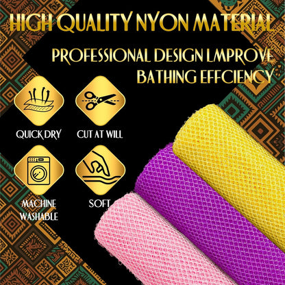 UJFQBH African Bath Sponge African Net Long Exfoliating Great for Daily Use