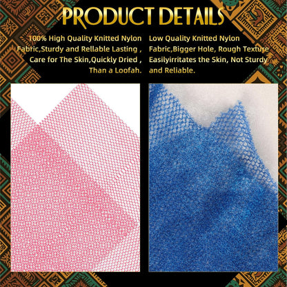 UJFQBH African Bath Sponge African Net Long Exfoliating Great for Daily Use